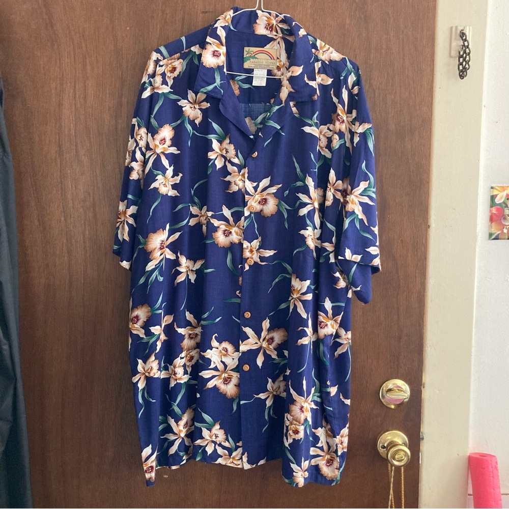 Floral Blue Men's Shirt